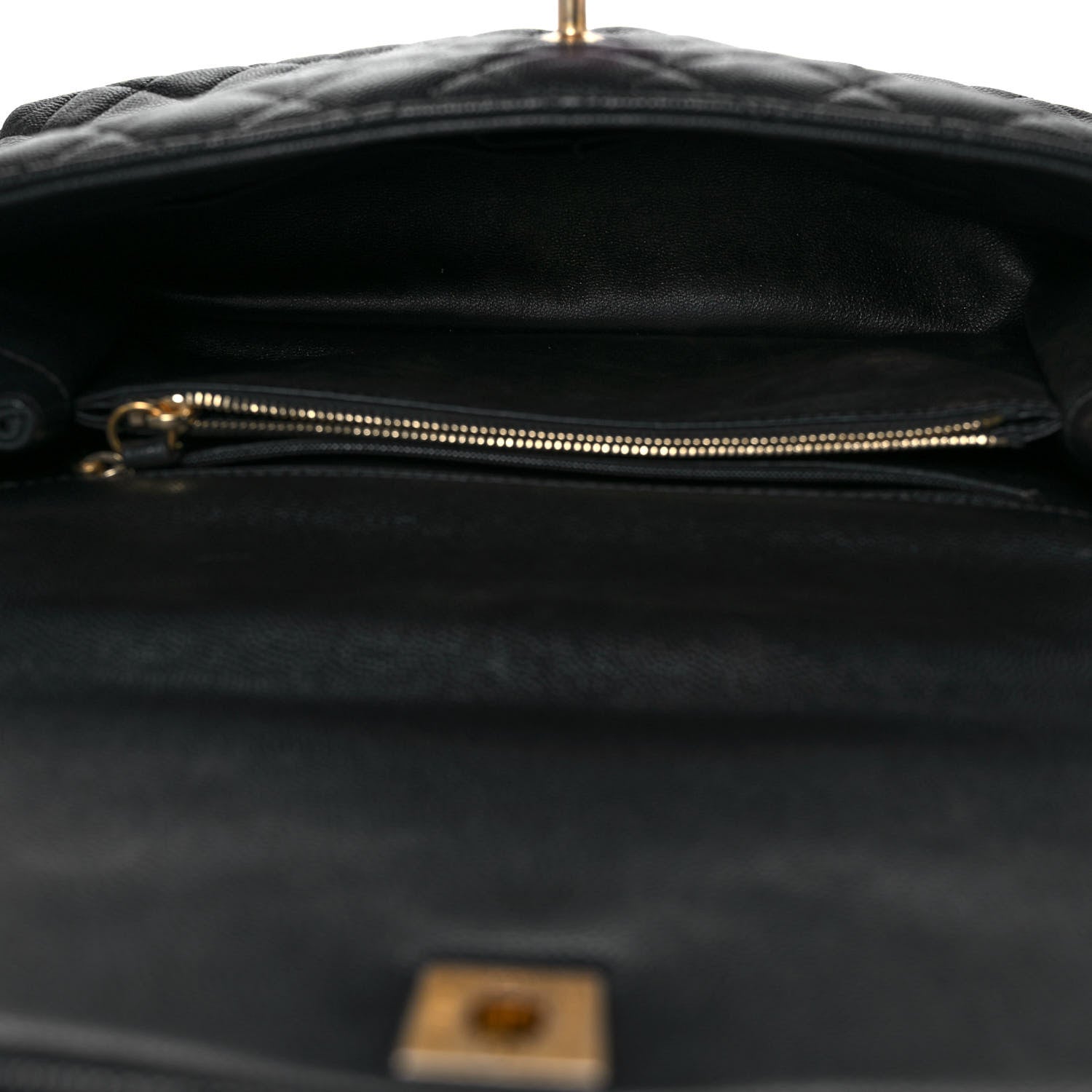 Chanel Caviar Lizard Quilted Medium Coco Handle Flap Black 5 of 10