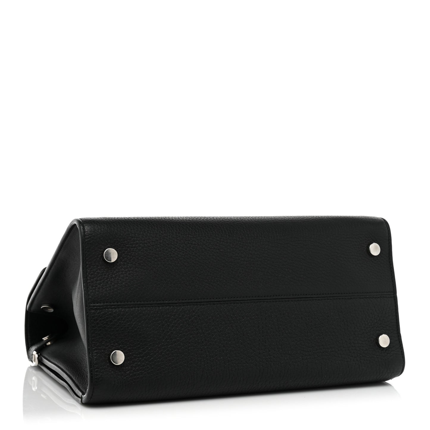 Grained Calfskin Medium Diorever Flap Black