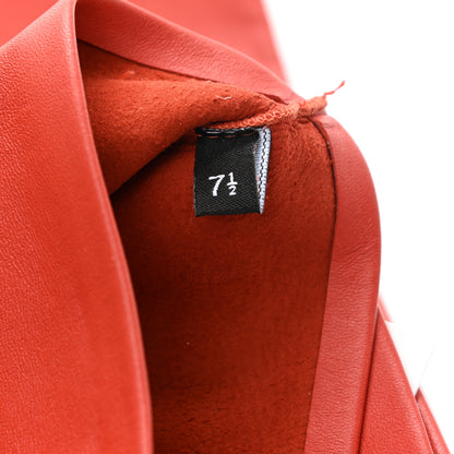 Chanel Lambskin Fingerless CC Long Gloves 7.5 Red 4 of 5