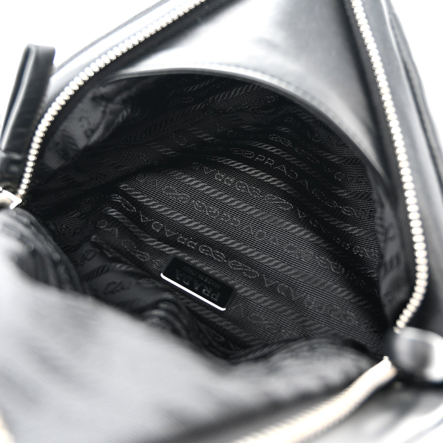 Prada Nappa Padded Signaux Triangle Crossbody Black 5 of 9