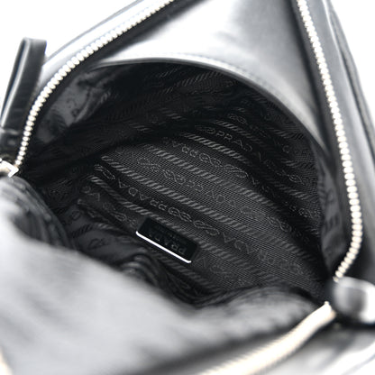 Prada Nappa Padded Signaux Triangle Crossbody Black 5 of 9