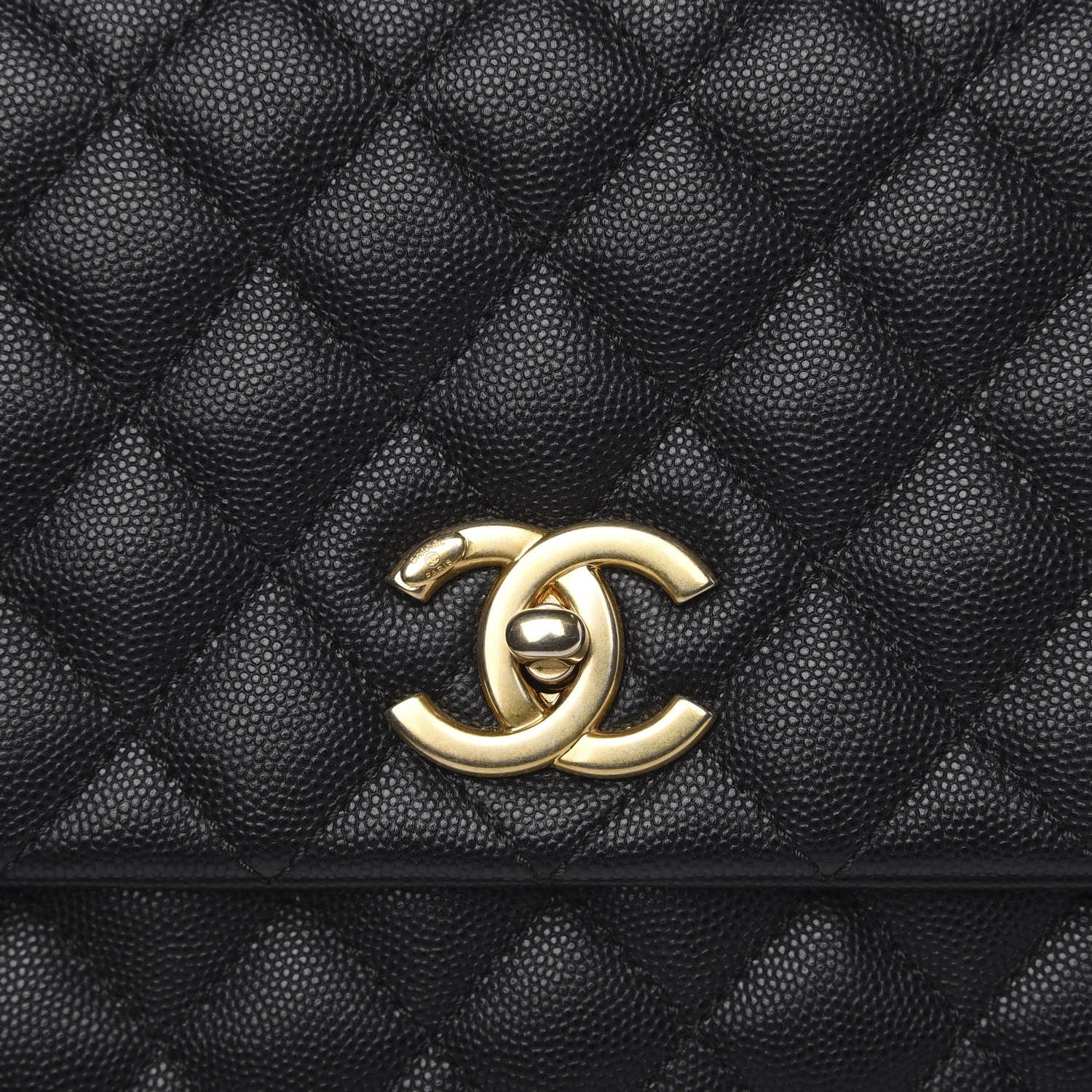 Chanel Caviar Lizard Embossed Quilted Small Coco Handle Flap Black 8 of 14