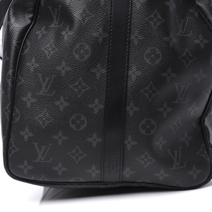 Louis Vuitton Monogram Eclipse Keepall Bandouliere 55 13 of 13
