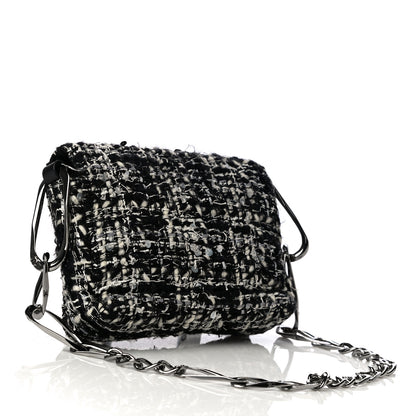 Chanel Sequin Tweed Single Flap Ecru Black 4 of 32