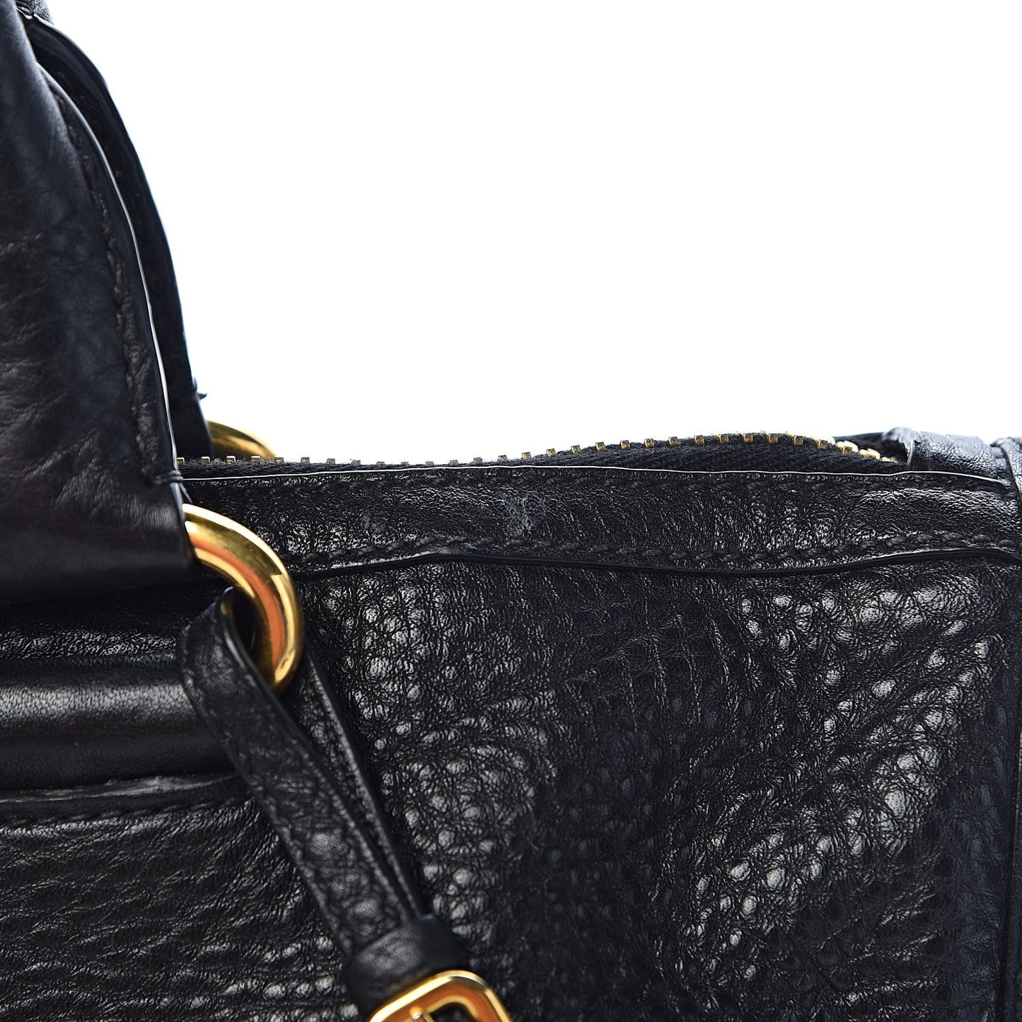 Vitello Daino Shopping Satchel Black
