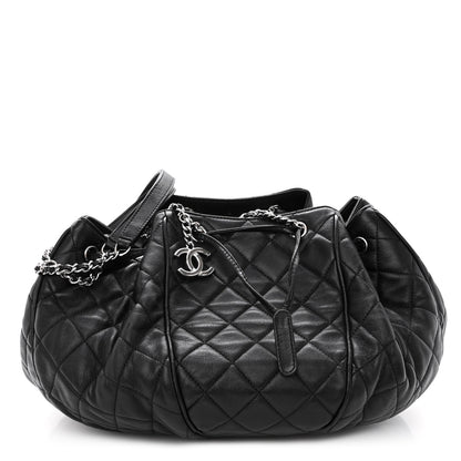 Chanel Calfskin Quilted Drawstring Sac Cordon Bag Black 1 of 10
