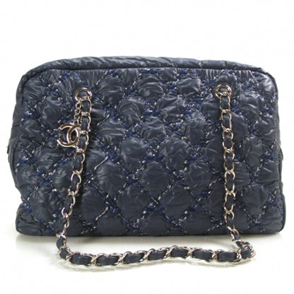 Chanel Nylon Quilted Tweed on Stitch Zip Tote Blue 1 of 13