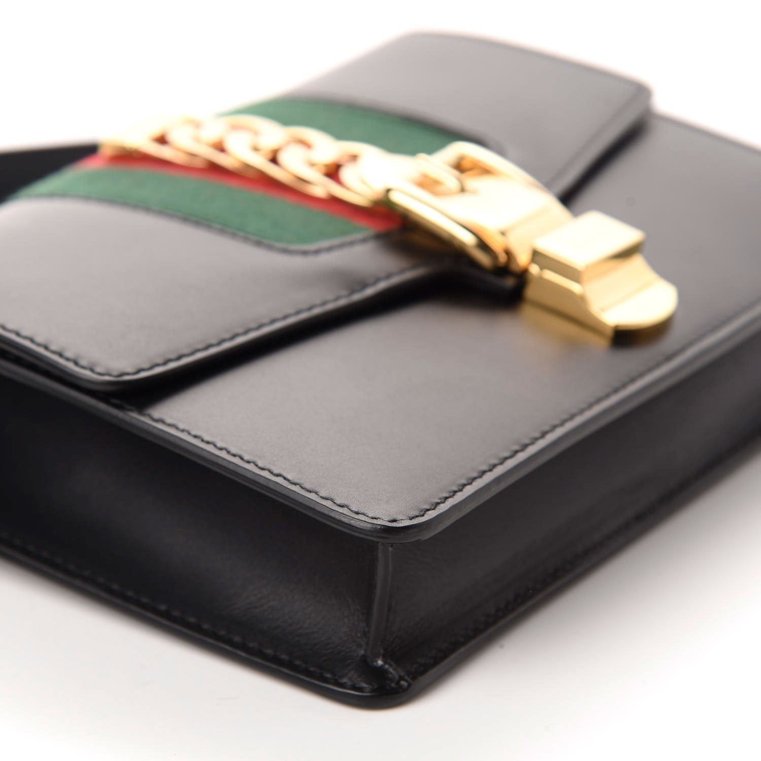 Gucci Calfskin Sylvie Belt Bag Black 6 of 10