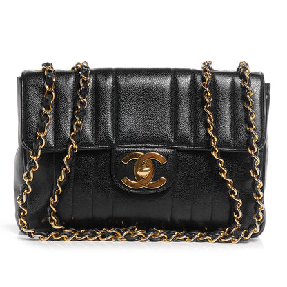 Chanel Caviar Vertical Quilt Jumbo Flap Black 1 of 9
