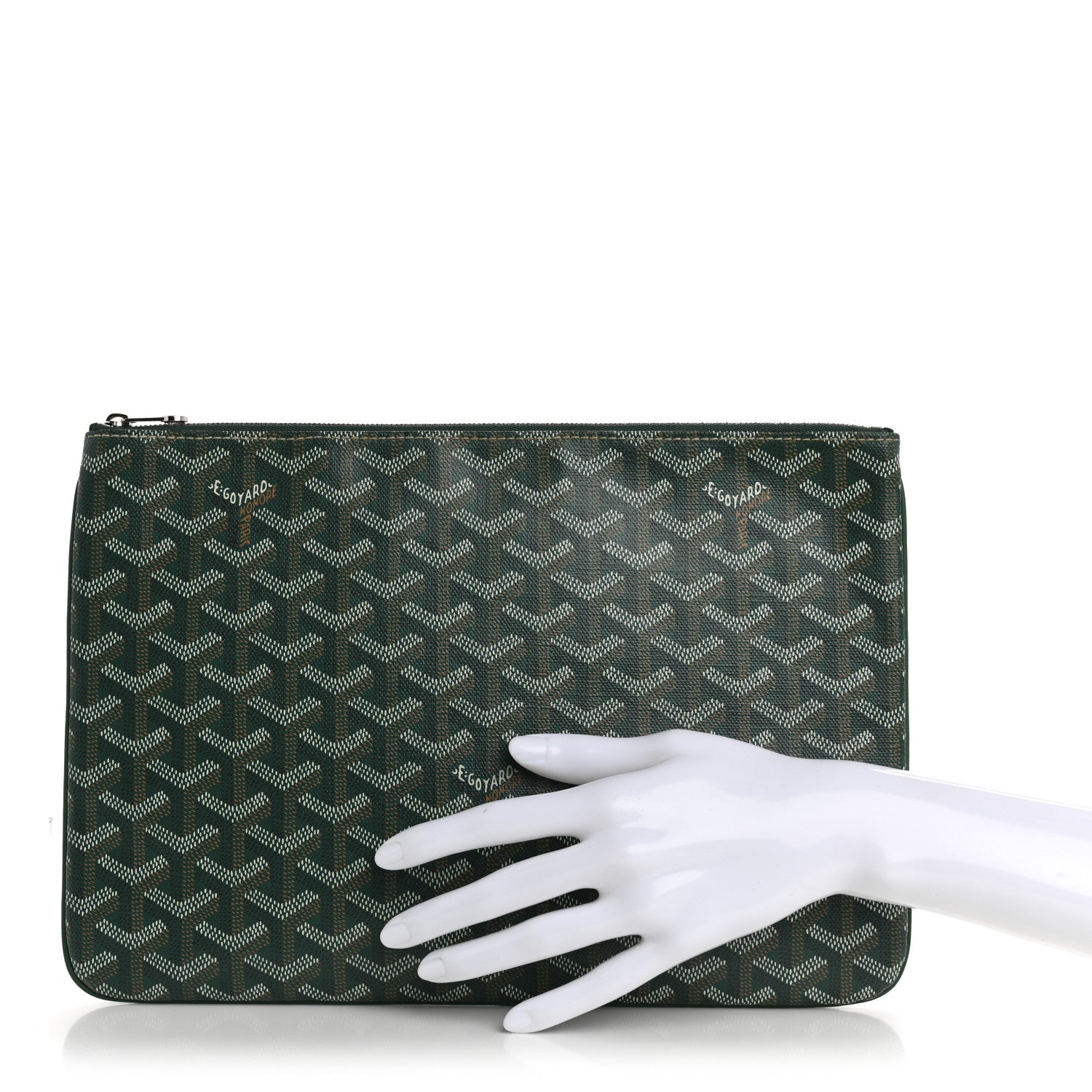 Goyard Goyardine Senat Pochette MM Green 2 of 11