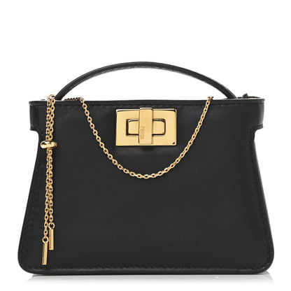 Fendi Nappa Sigma Pico Peekaboo Charm Black 1 of 7