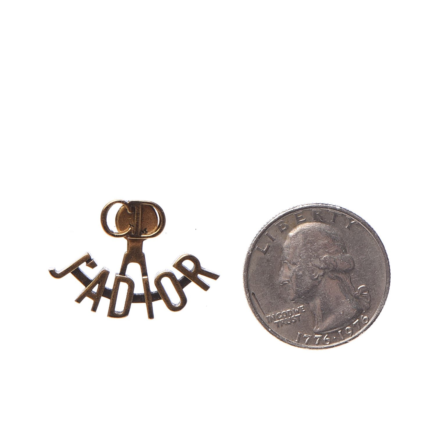 Christian Dior Metal J'Adior Earrings Aged Gold 2 of 5