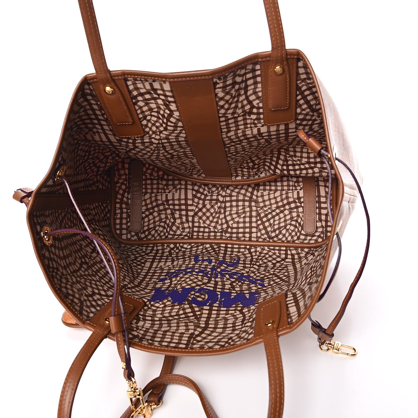 Visetos Medium Liz Reversible Shopper Tote Cognac