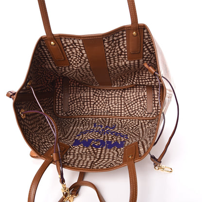 MCM Visetos Medium Liz Reversible Shopper Tote Cognac 10 of 16
