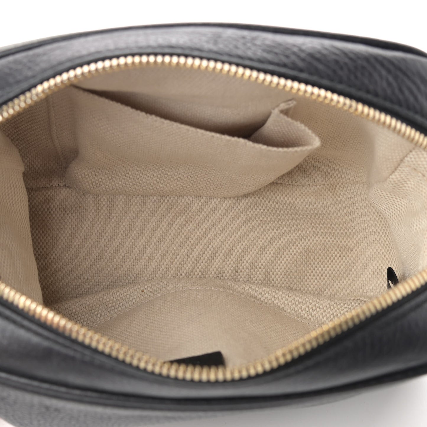 Pebbled Calfskin Small Soho Disco Bag Black