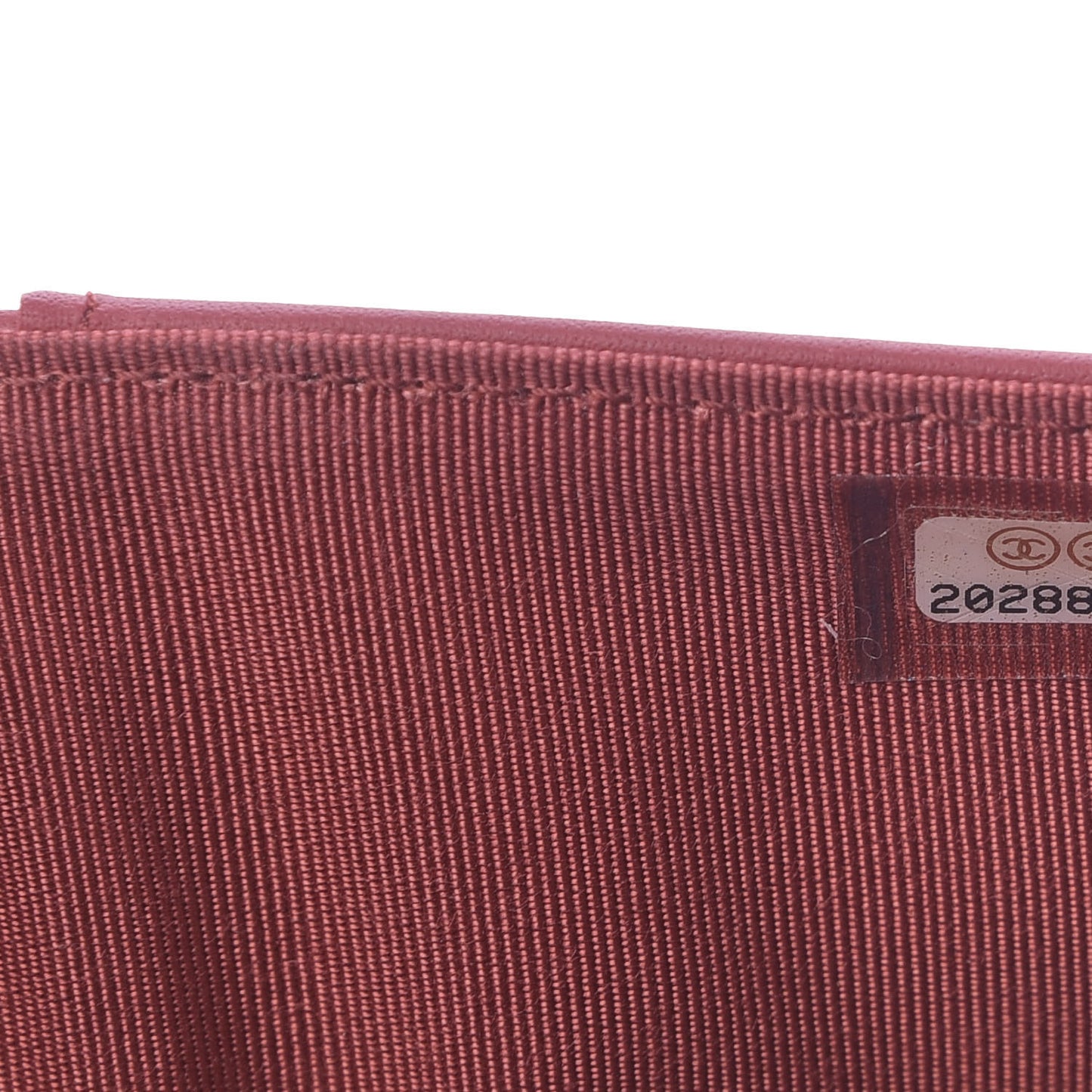Caviar Quilted Long Flap Wallet Dark Red