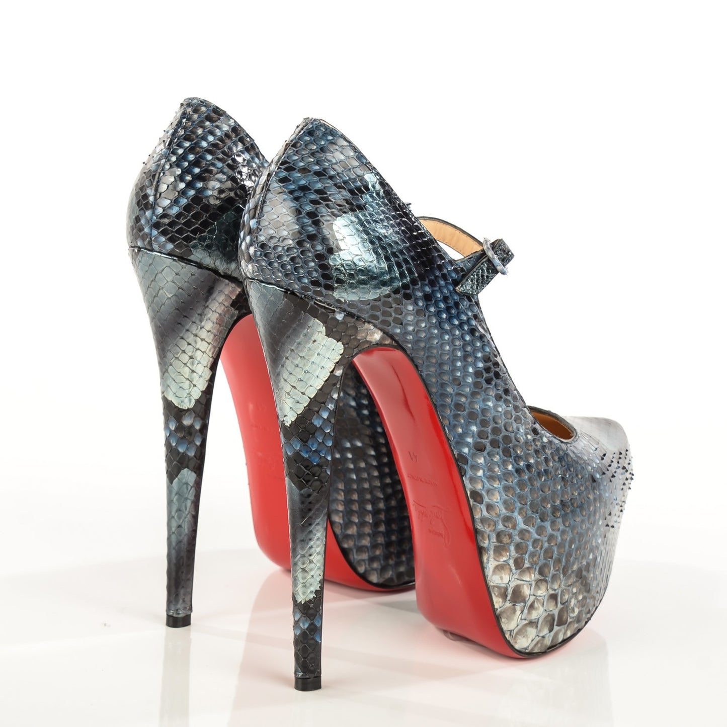 Python Lady Daf 160 Platform Pumps 41 Navy