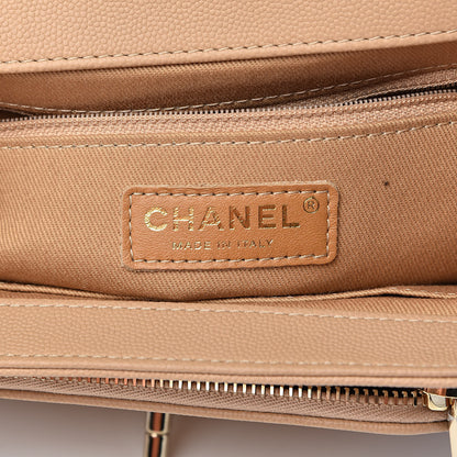 Chanel Caviar Quilted Small Business Affinity Flap Beige 6 of 12