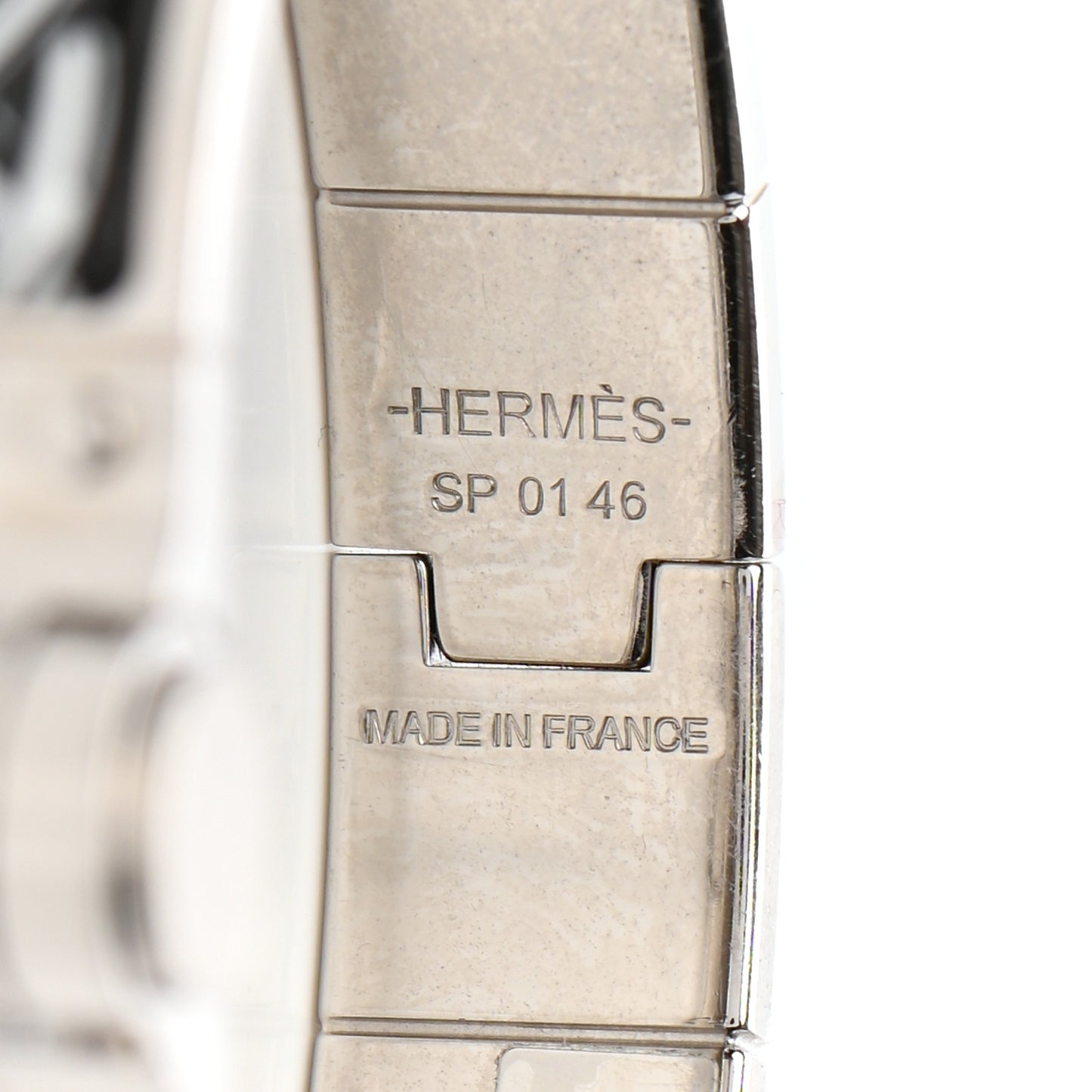 Enamel Printed Narrow Balades Equestres Positif Negatif Hinged Bracelet S Black