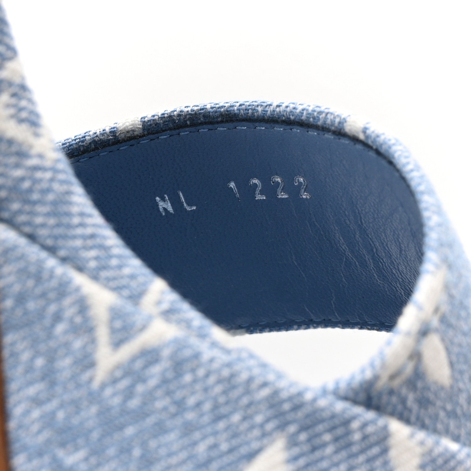 Louis Vuitton Monogram Jacquard Denim Platform Sandals 36 Blue 9 of 12