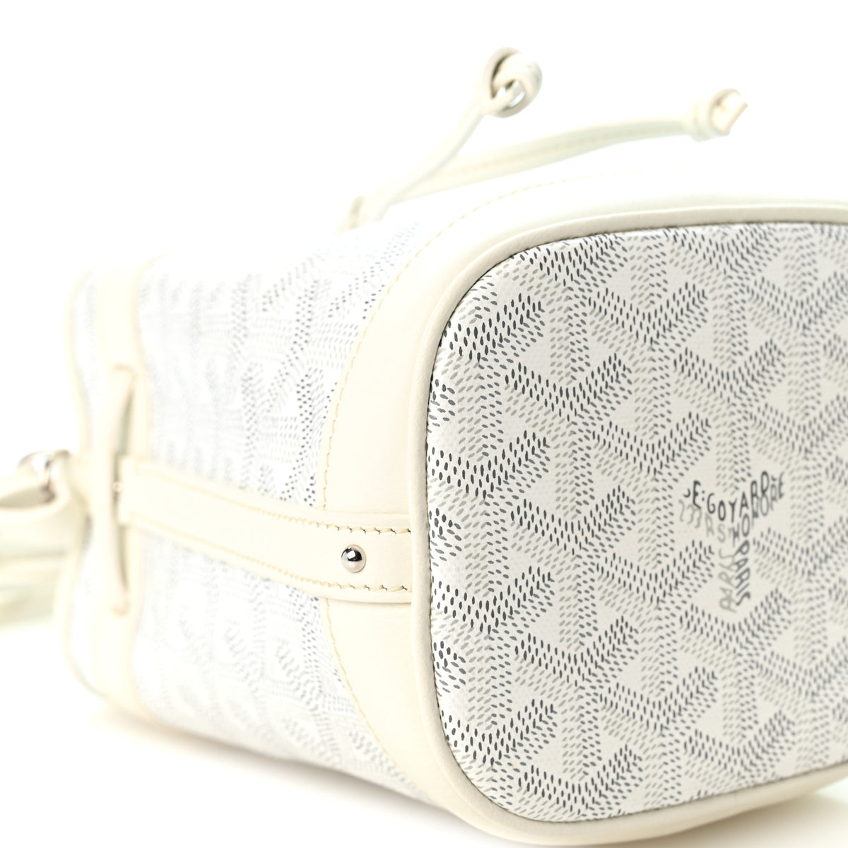 Goyardine Petit Flot Mini Bucket Bag White