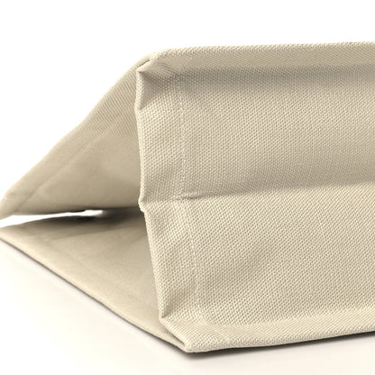 Saint Laurent Linen Calfskin Small Rive Gauche Tote Military Green Blanc Vintage 9 of 10
