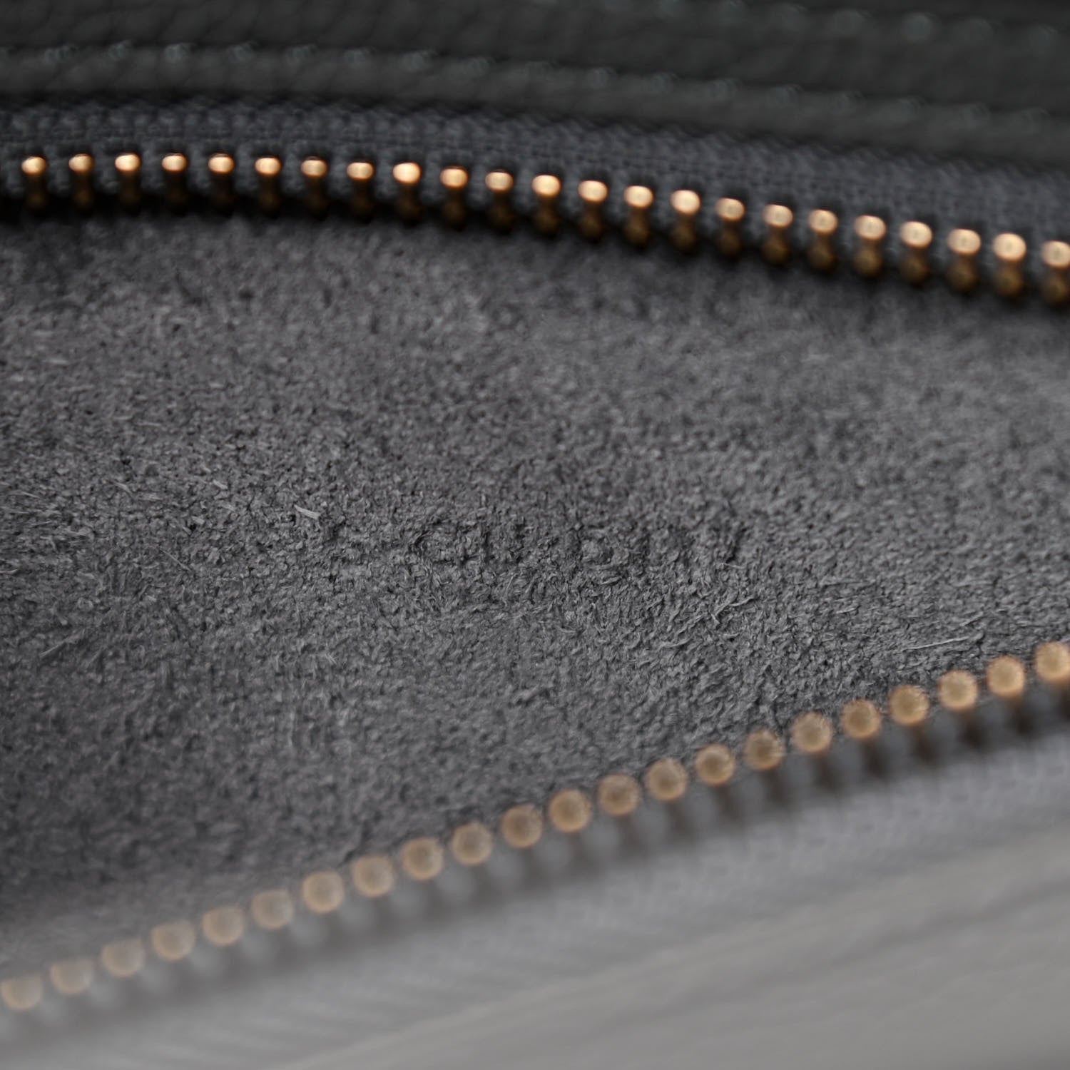 Celine Baby Drummed Calfskin Micro Luggage Kohl 7 of 9