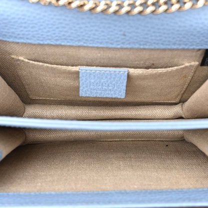 Gucci Dollar Calfskin Small Interlocking G Shoulder Bag Mineral Blue 5 of 12