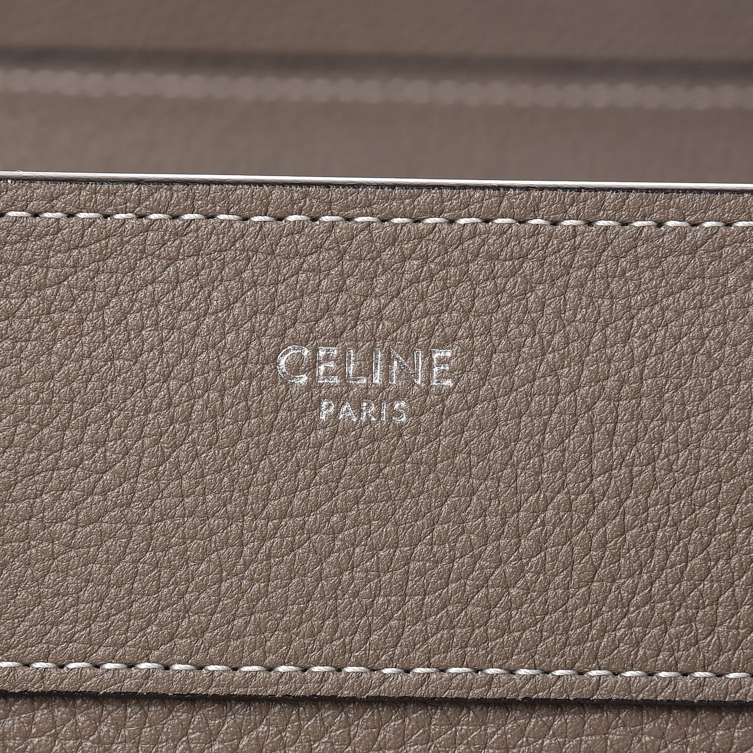 Celine Drummed Calfskin Micro Luggage Souris 6 of 8