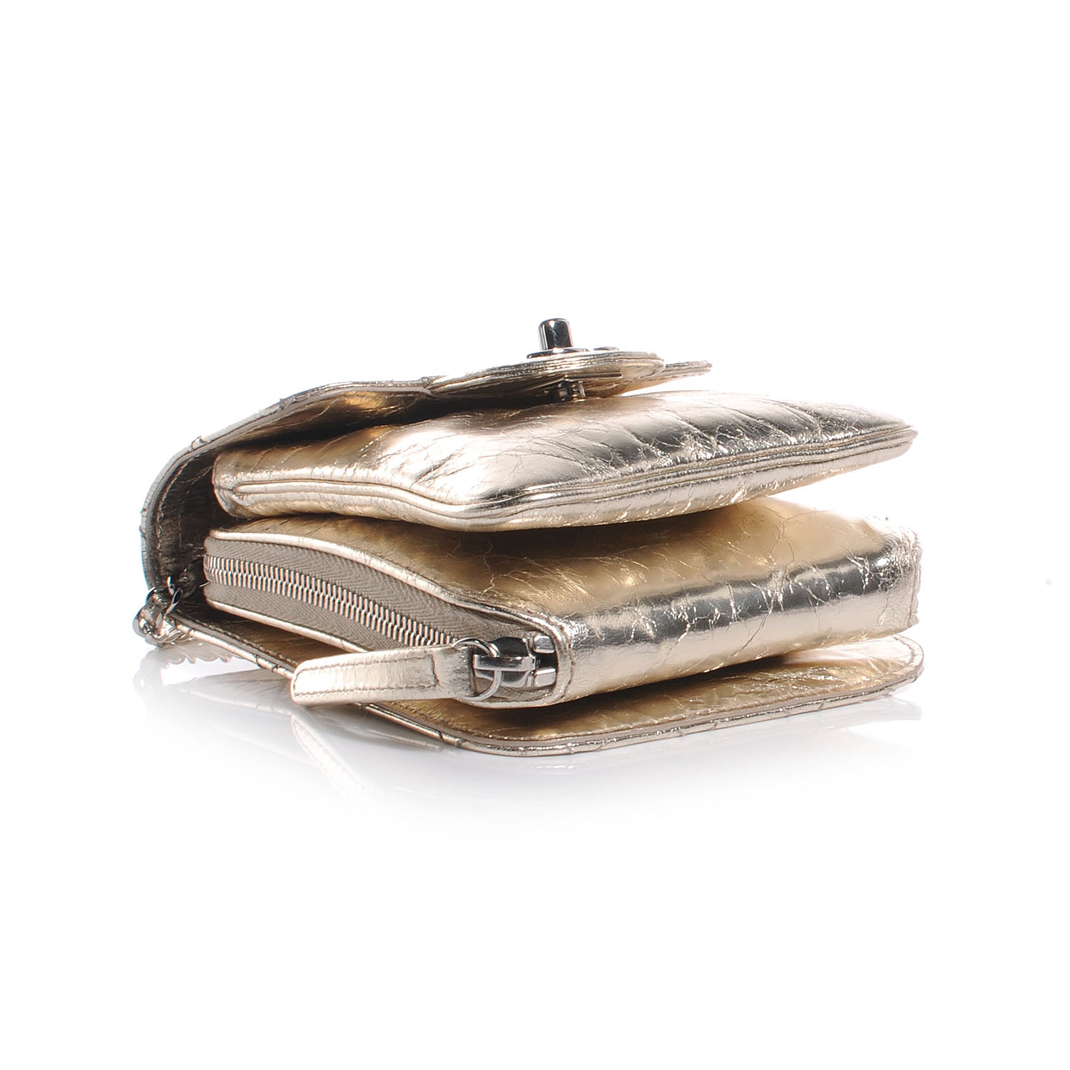Chanel Metallic Calfskin Mini Flap Gold 4 of 8