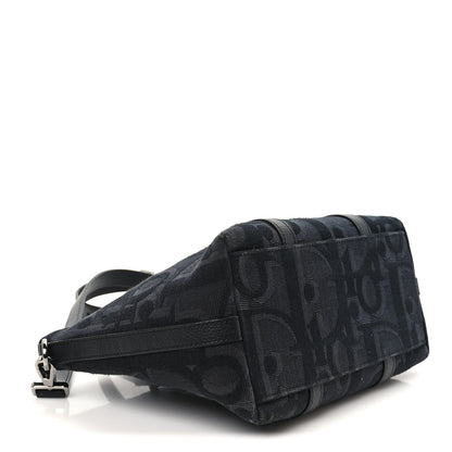 Christian Dior Maxi Oblique Jacquard Weekender 25 Black 3 of 9