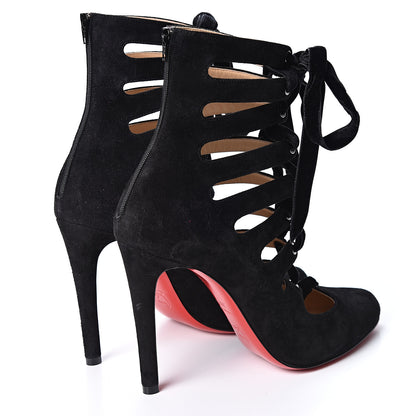 Christian Louboutin Veau Velours Spinetita 100 Ankle Boots 39.5 Black 5 of 9