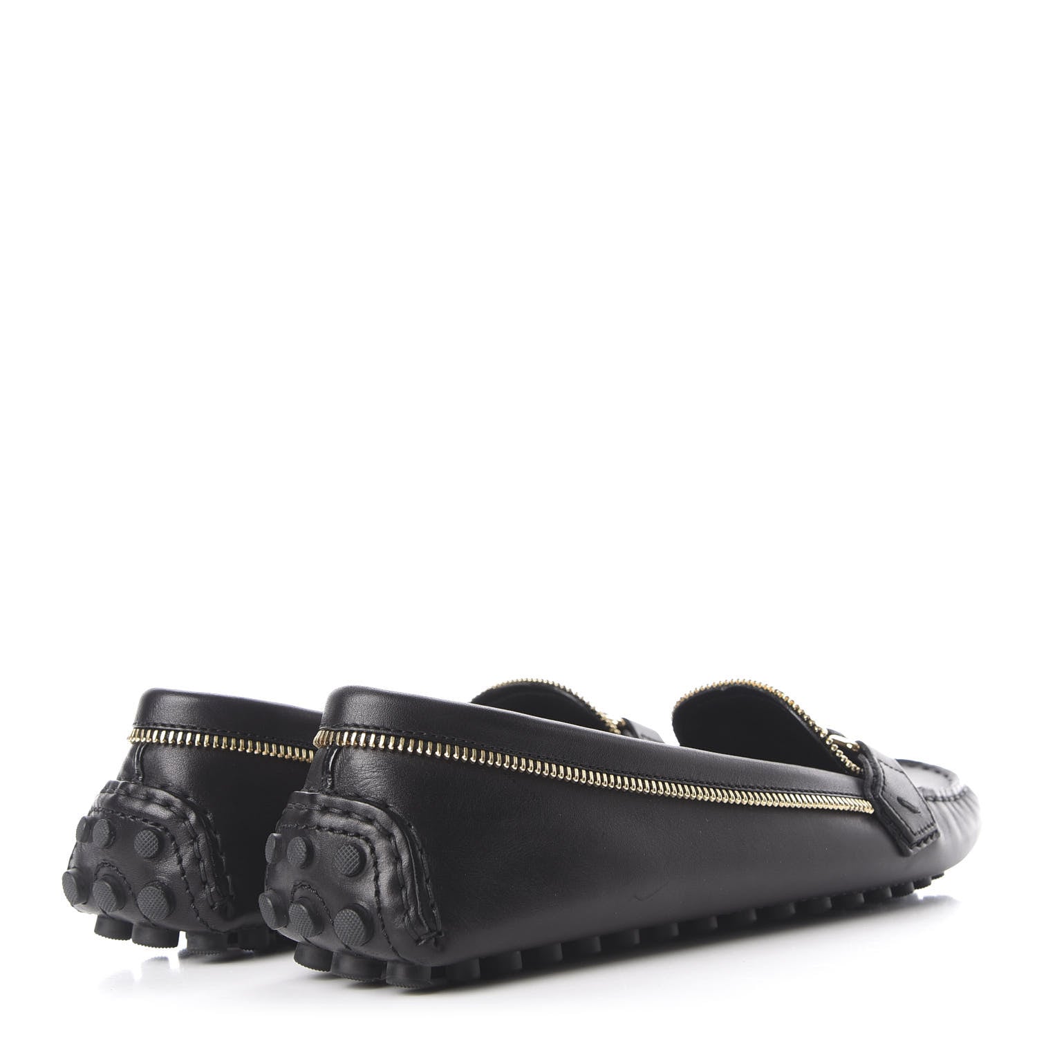 Louis Vuitton Calfskin Zipper Oxford Loafers 40 Black 4 of 12