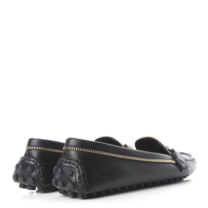 Louis Vuitton Calfskin Zipper Oxford Loafers 40 Black 4 of 12