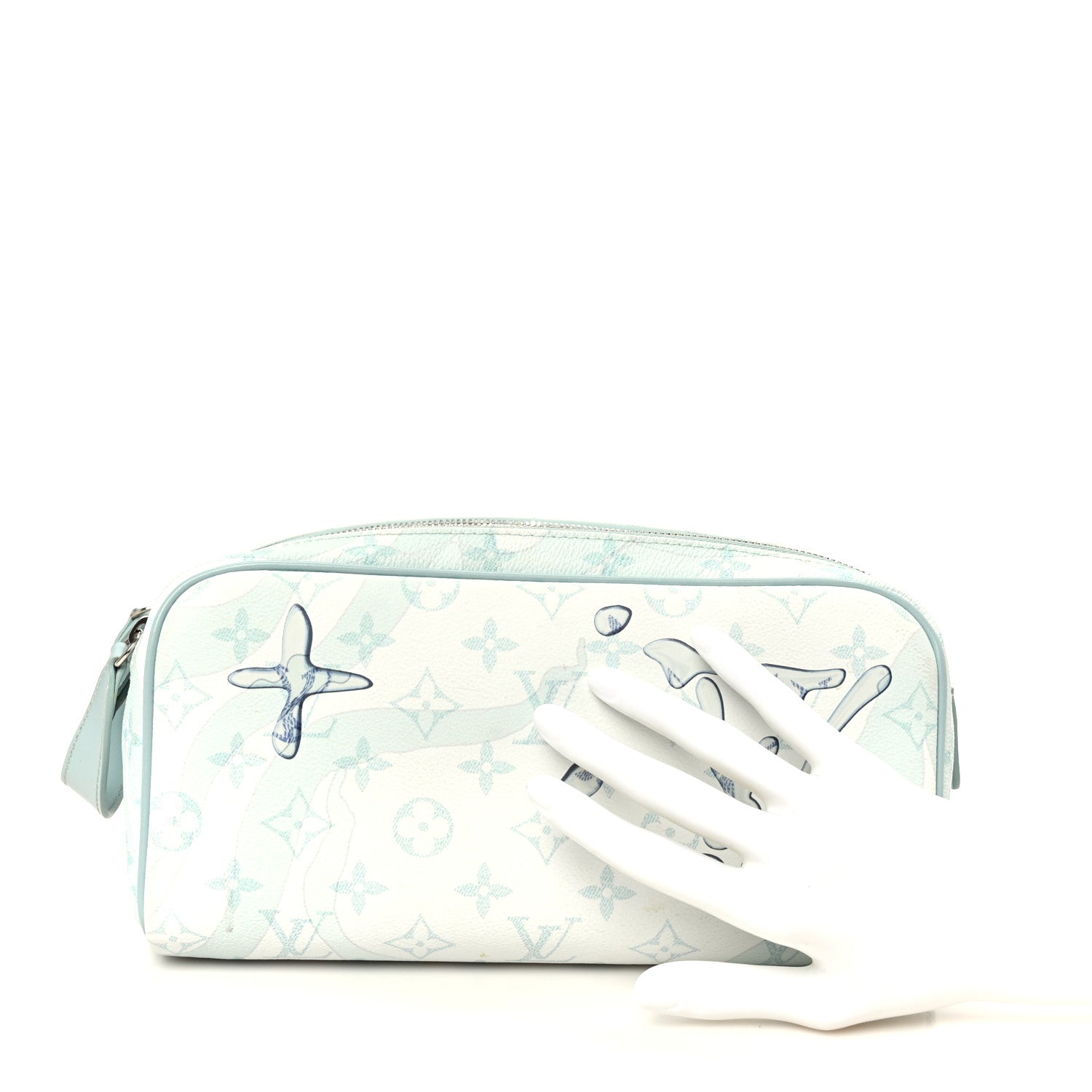 Louis Vuitton Monogram Aquagarden Dopp Kit Toilet Pouch Crystal Blue 2 of 8