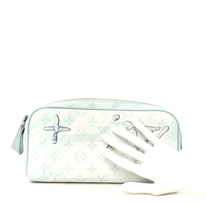 Louis Vuitton Monogram Aquagarden Dopp Kit Toilet Pouch Crystal Blue 2 of 8