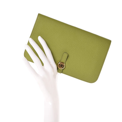 Hermes Togo Dogon Duo Wallet Vert Anis 2 of 13