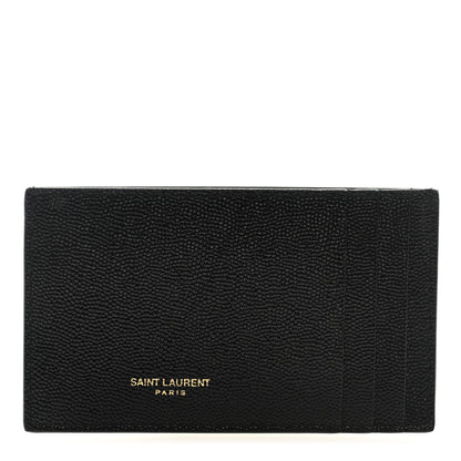 Saint Laurent Grain de Poudre 5 Fragments Card Holder Black 1 of 6