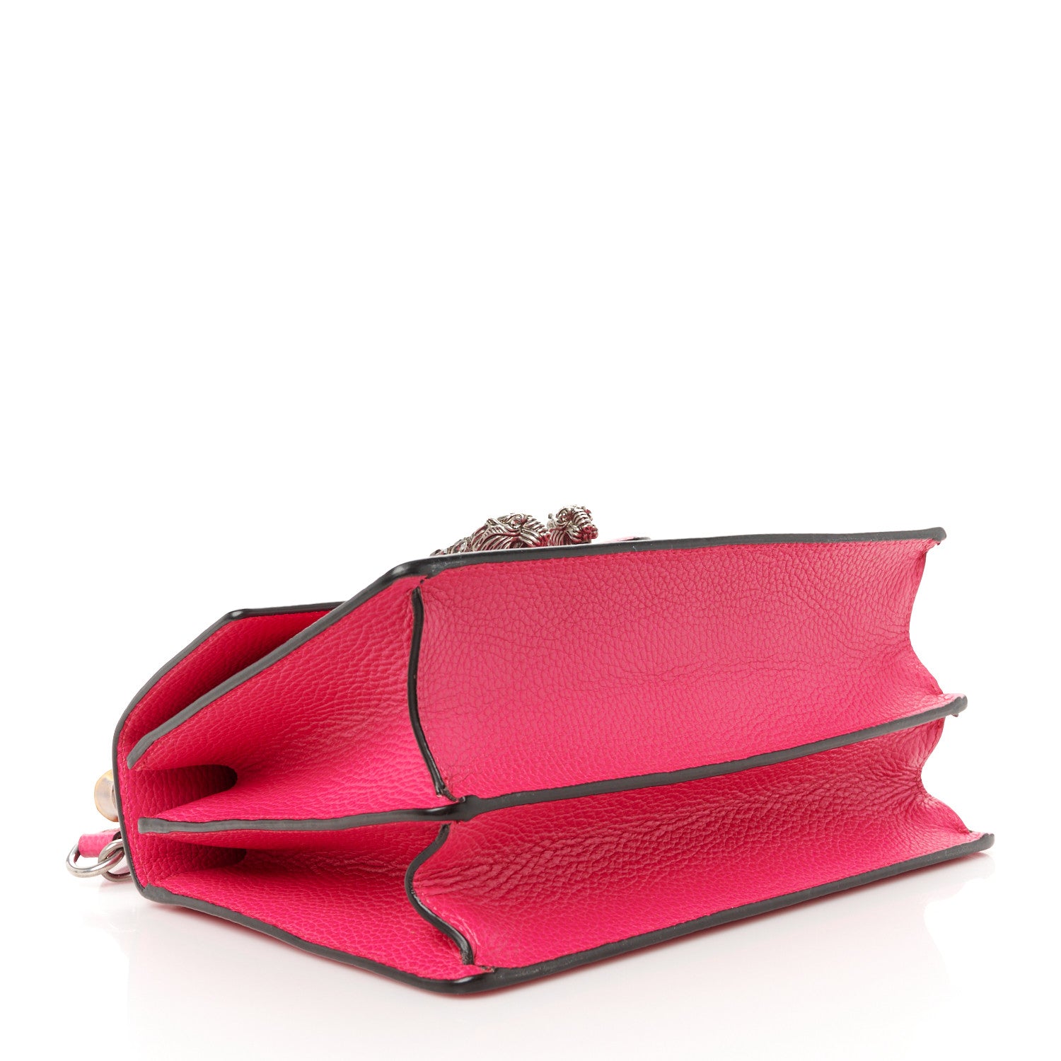 Gucci Dollar Calfskin Crystal Web Medium Dionysus Bamboo Top Handle Bag Box Pink Black Diamond 4 of 12