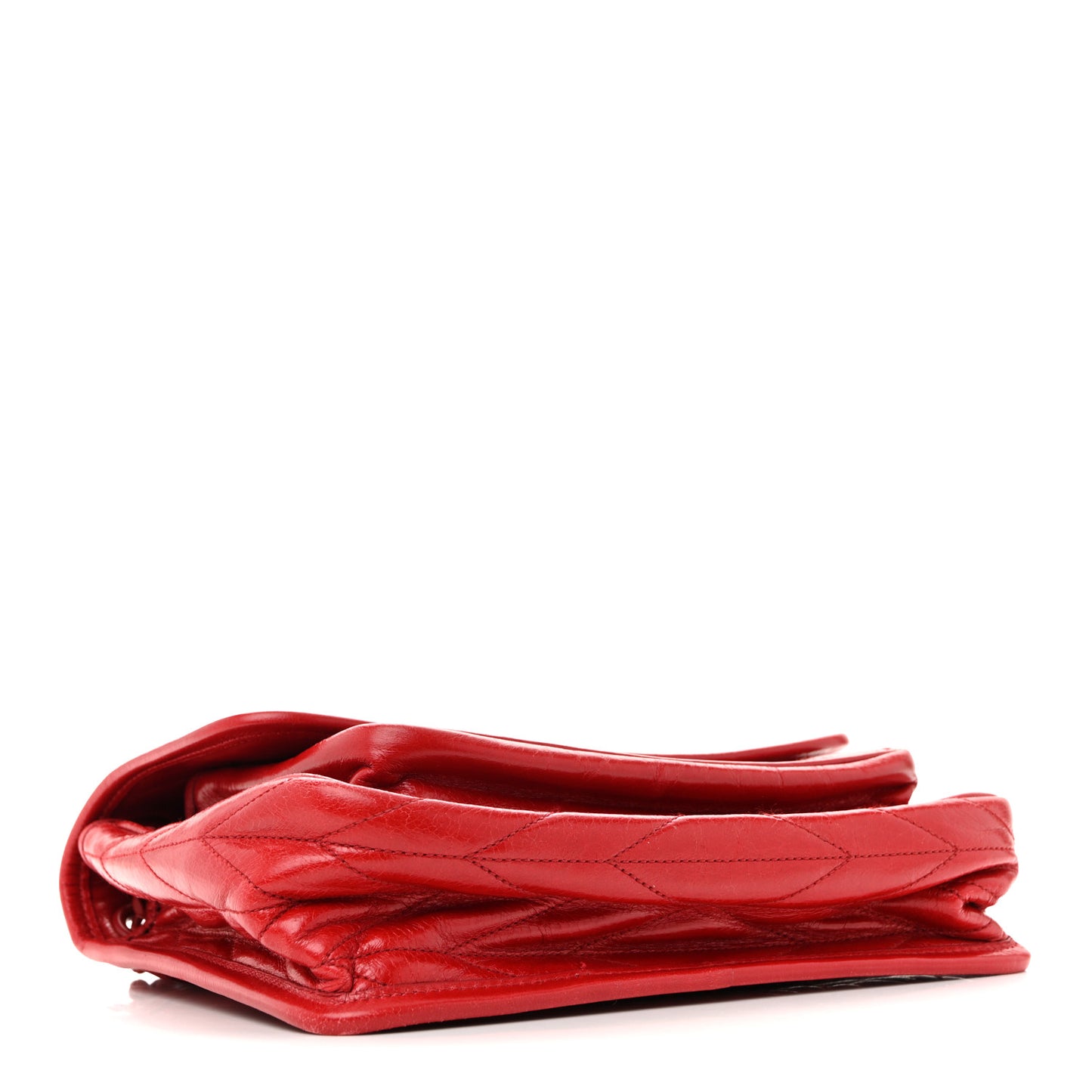 Vitello Shine Trapu Shoulder Bag Red