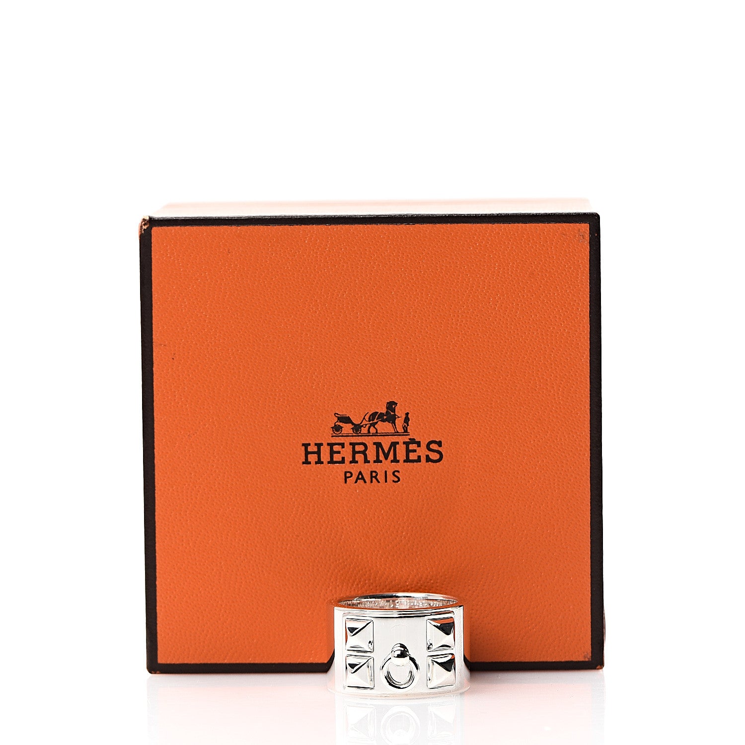 Hermes Sterling Silver Collier De Chien CDC Ring 51 5.75 4 of 4