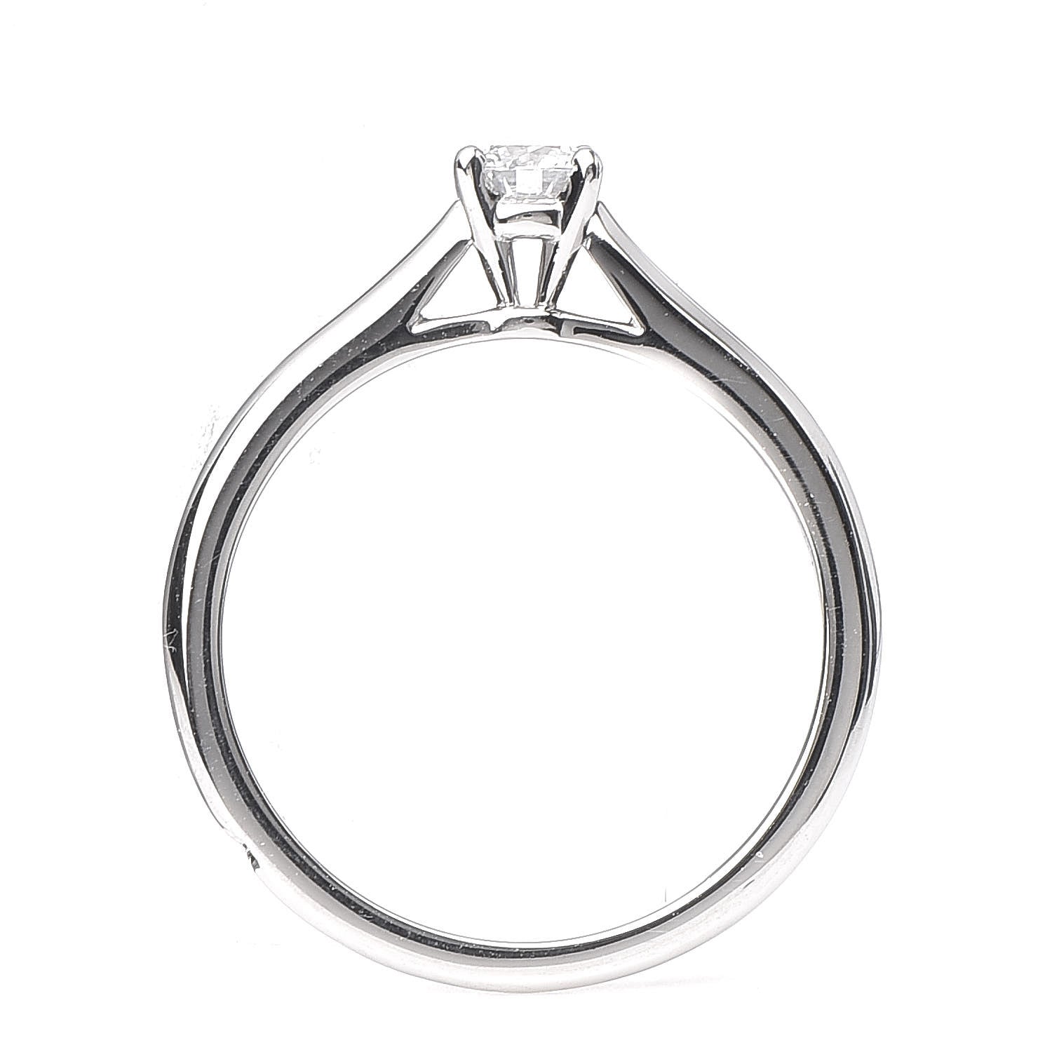 Cartier Platinum Diamond .22ct Solitaire Engagement Ring 49 5 7 of 7