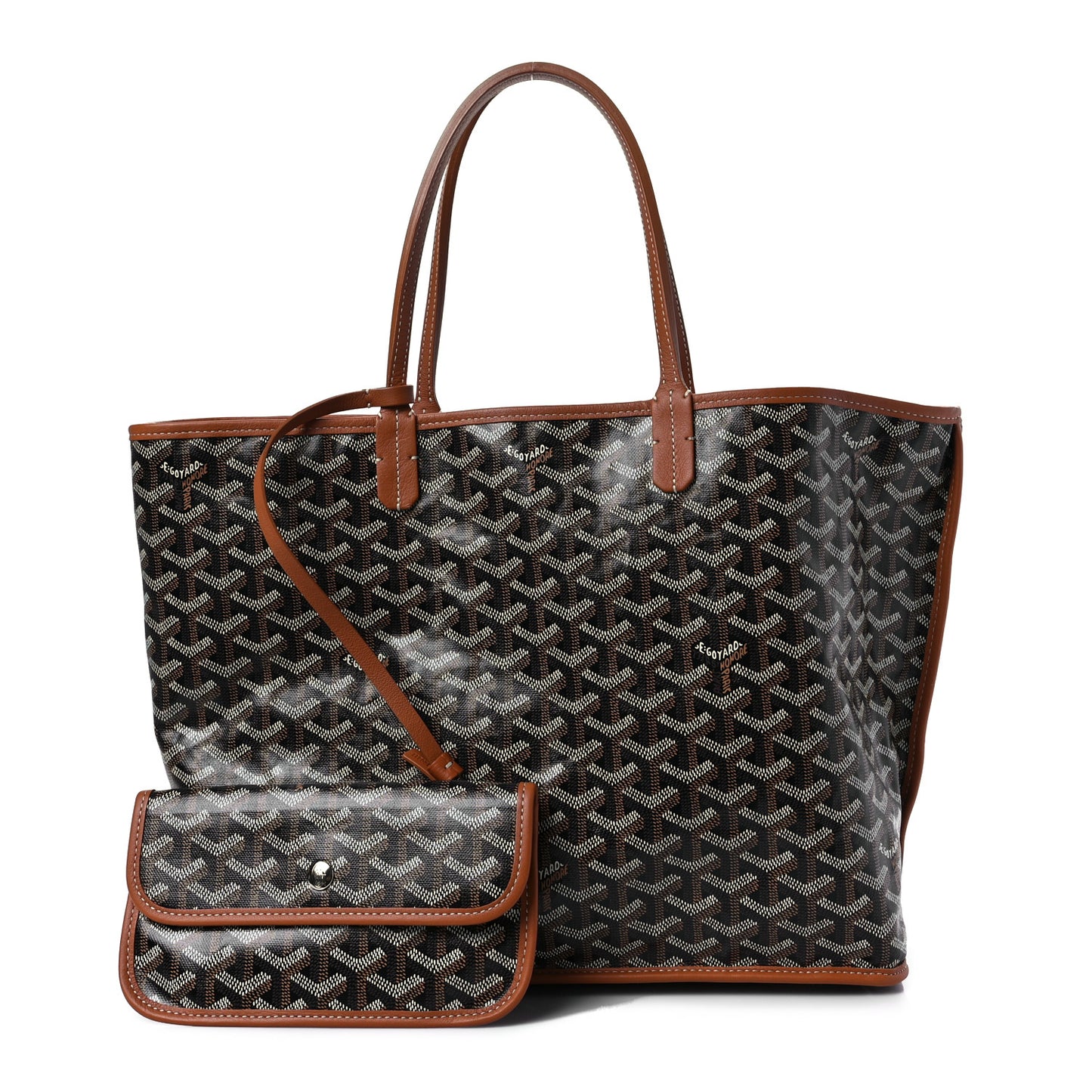 Goyardine Reversible Anjou PM Black Gold