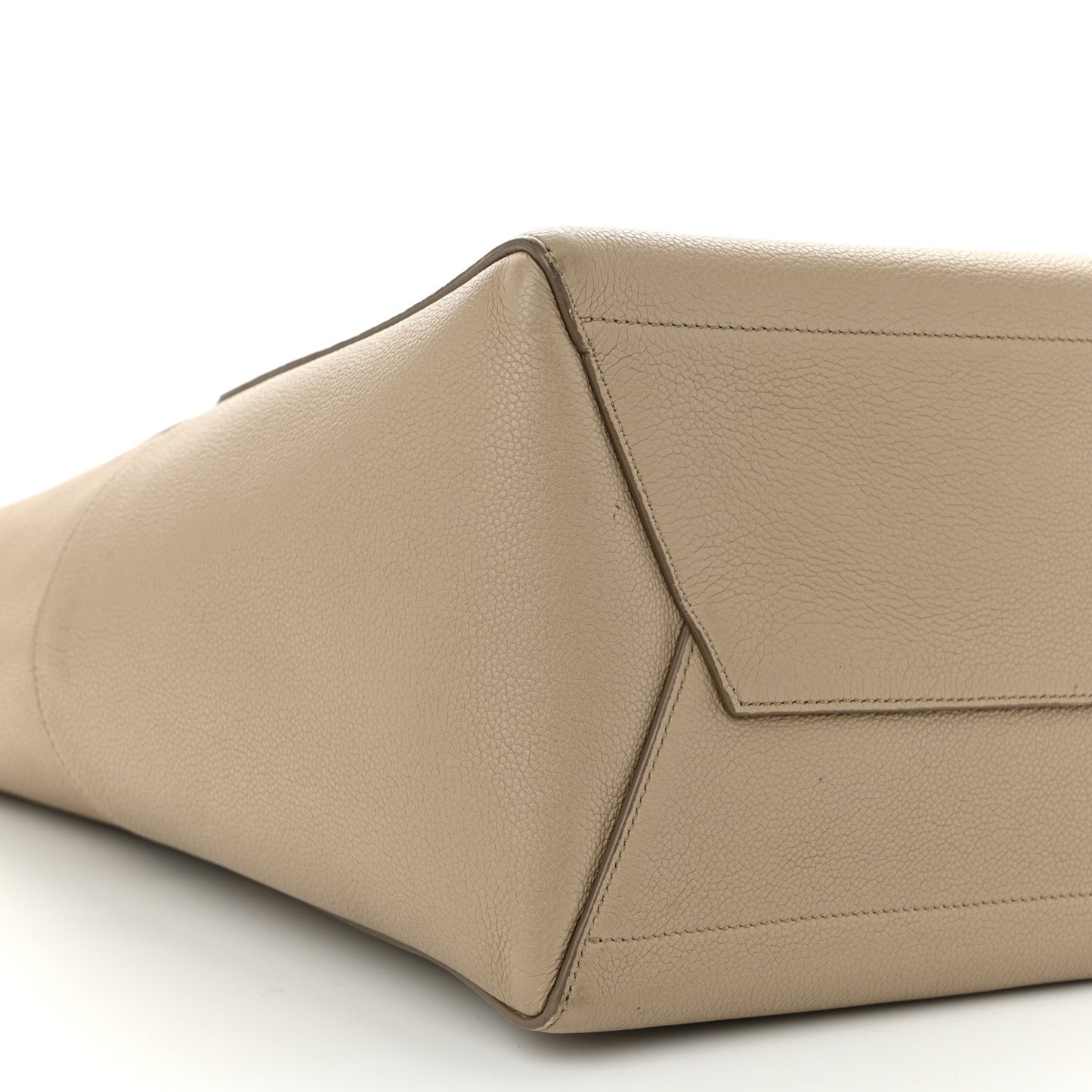 Soft Grained Calfskin Sangle Bucket Bag Taupe
