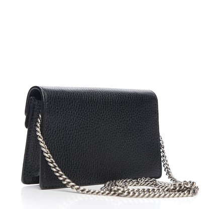 Gucci Calfskin Super Mini Dionysus Shoulder Bag Black 2 of 8