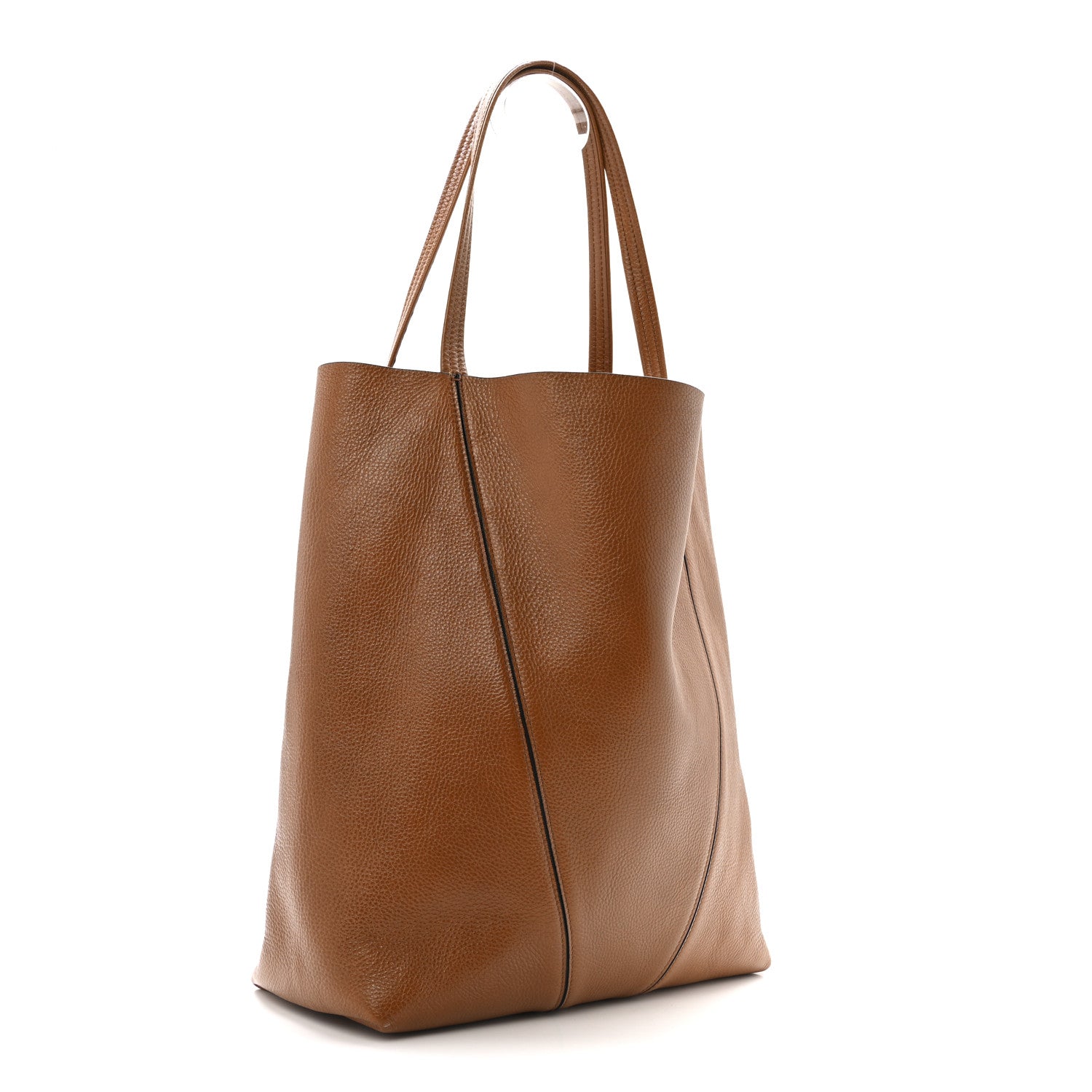 Chloe Grained Calfskin Large Spin Tote Clay Brown 3 of 15