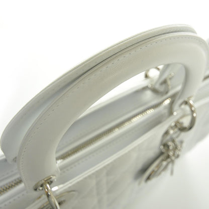 Christian Dior Lambskin Cannage Large Lady Dior White 5 of 8