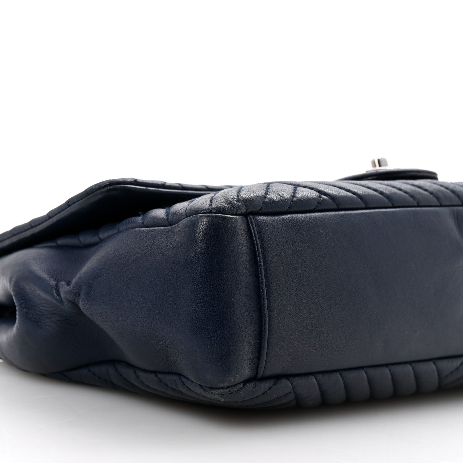 Chanel Lambskin Quilted Large CC Crossing Flap Navy 8 of 11