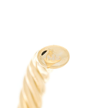 David Yurman 18K Yellow Gold Medium Cablespira Hoop Earrings 6 of 6