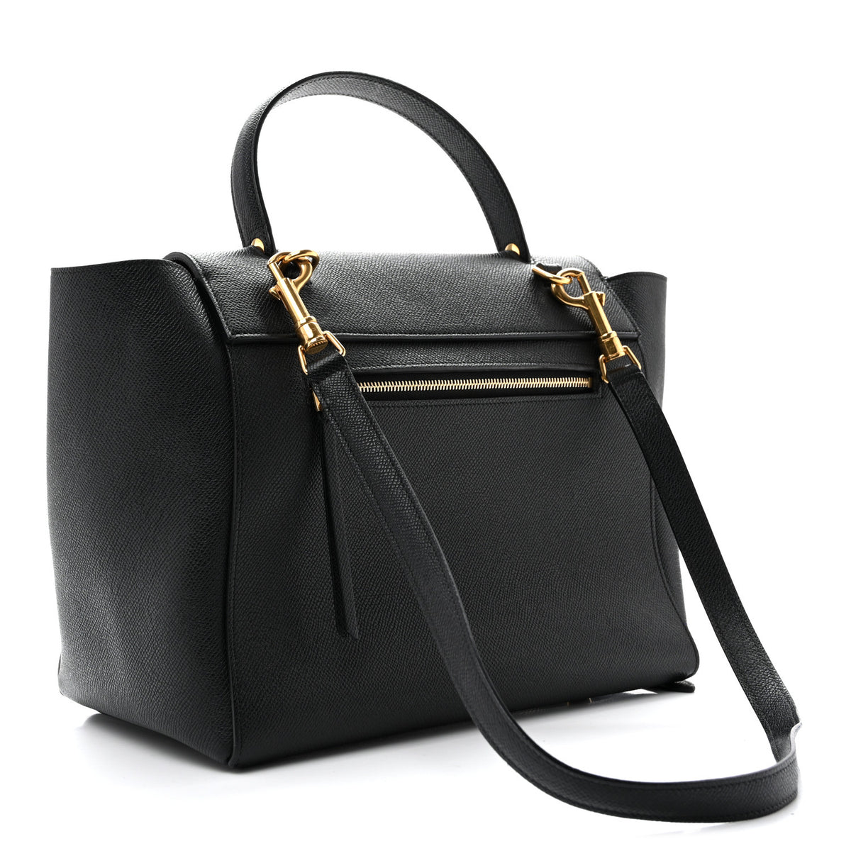 Grained Calfskin Mini Belt Bag Black